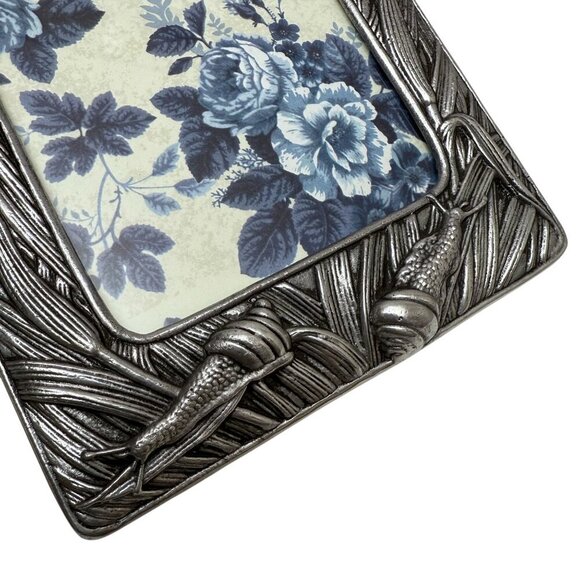 Vintage Arthur Court Frame Dragonflies Iris Metal 1987 7.5"h Art Nouveau Style - Picture 6 of 9